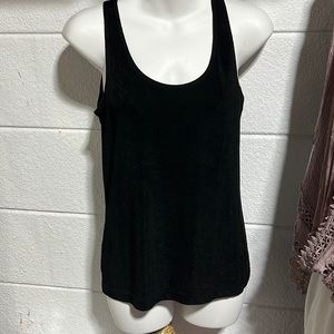 Chicos travelers size 1 black tank- 95%acetate
